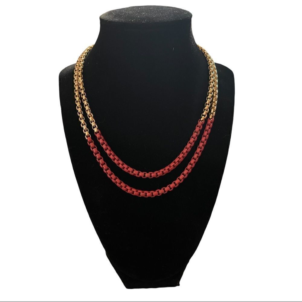 NWT ALFANI Color Box Chain Layered Collar Necklace, 17" + 2" extender